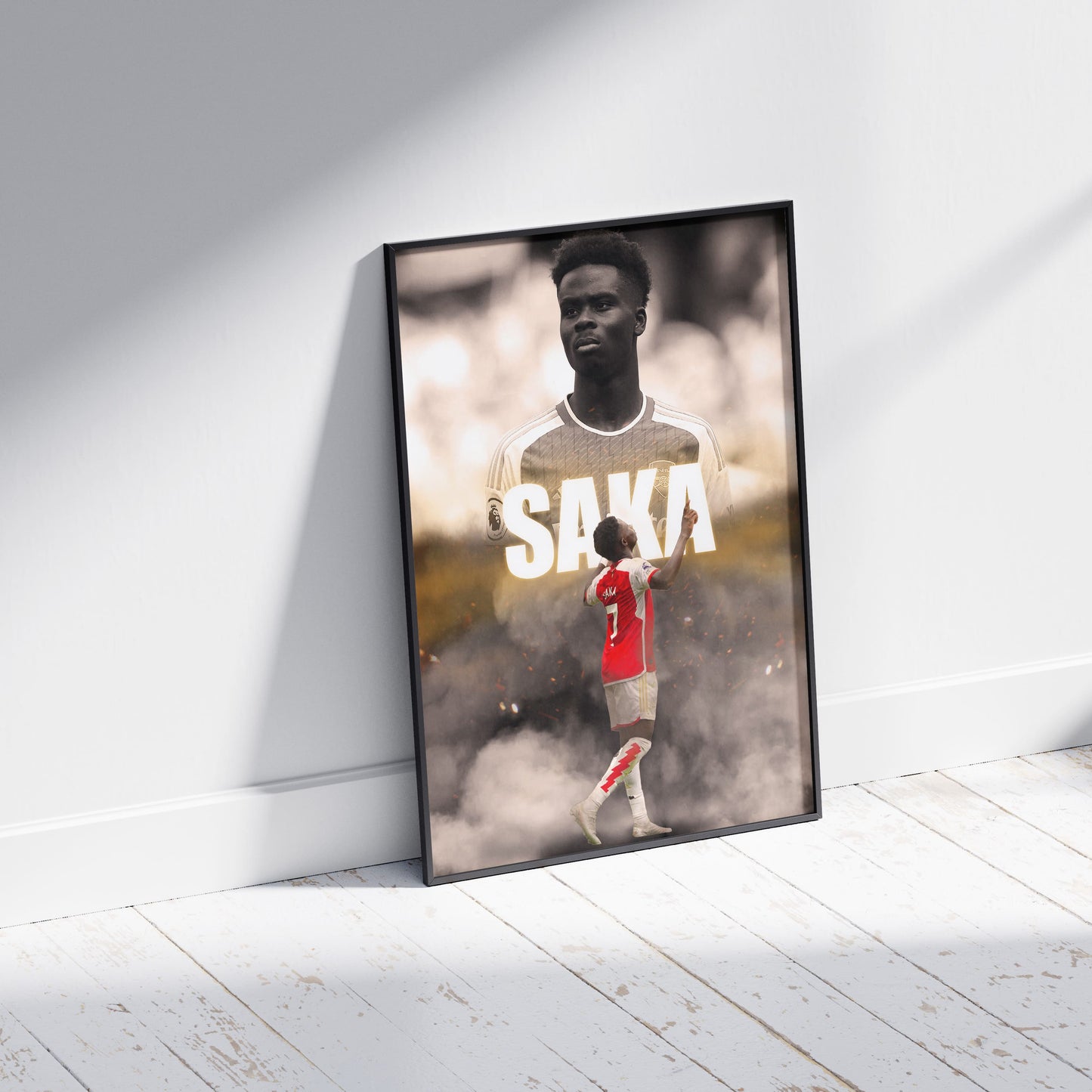 Bukayo Saka Arsenal FC Football Poster - FootballCorner