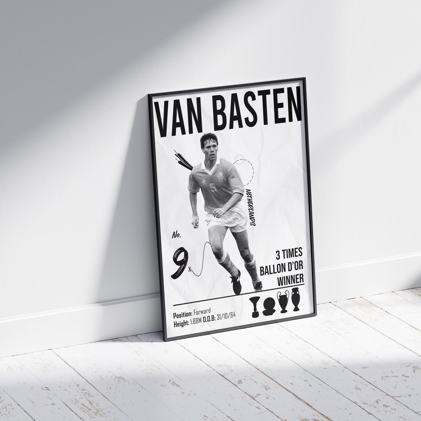 Marco van Basten Football Poster - FootballCorner