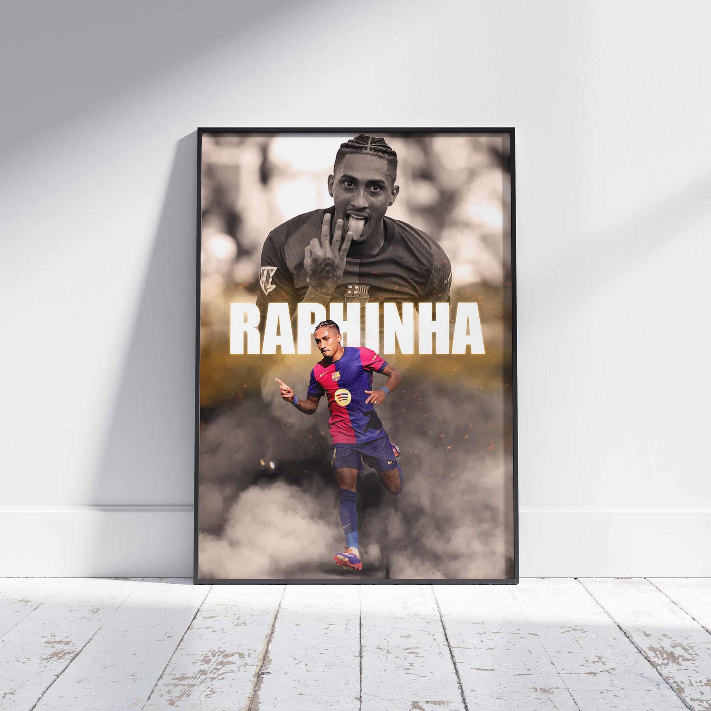 Raphinha FC Barcelona Football Poster - FootballCorner