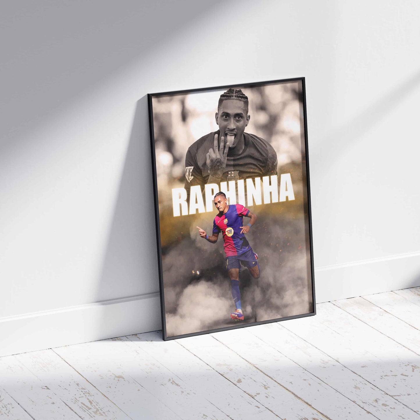 Raphinha FC Barcelona Football Poster - FootballCorner
