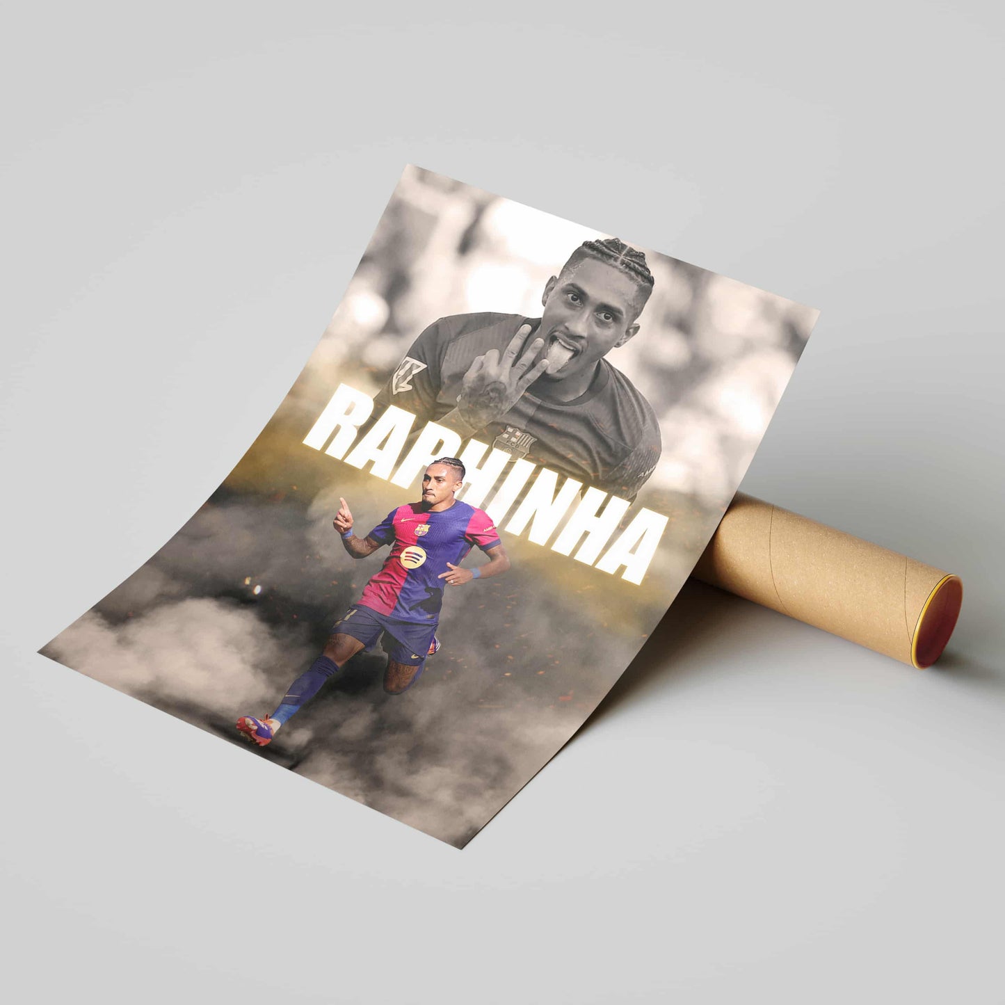 Raphinha FC Barcelona Football Poster - FootballCorner