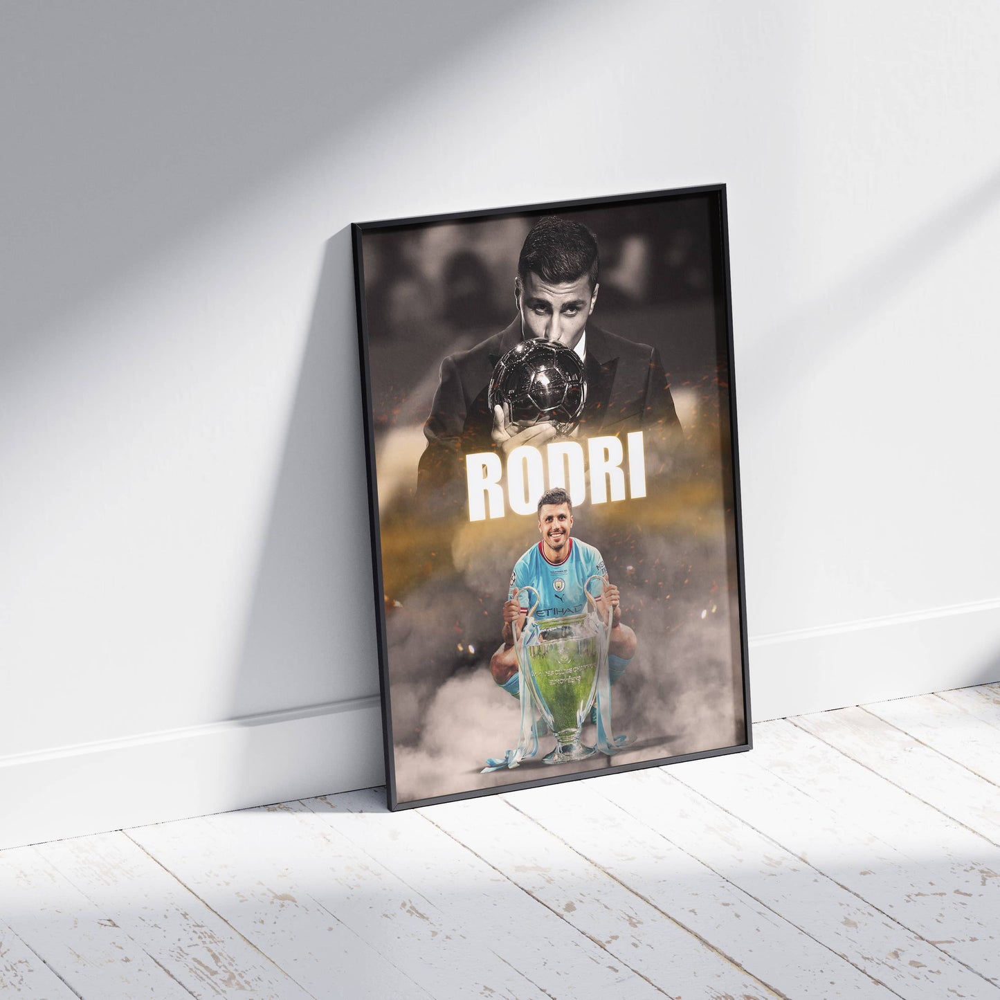 Rodri Manchester City Football Poster - FootballCorner