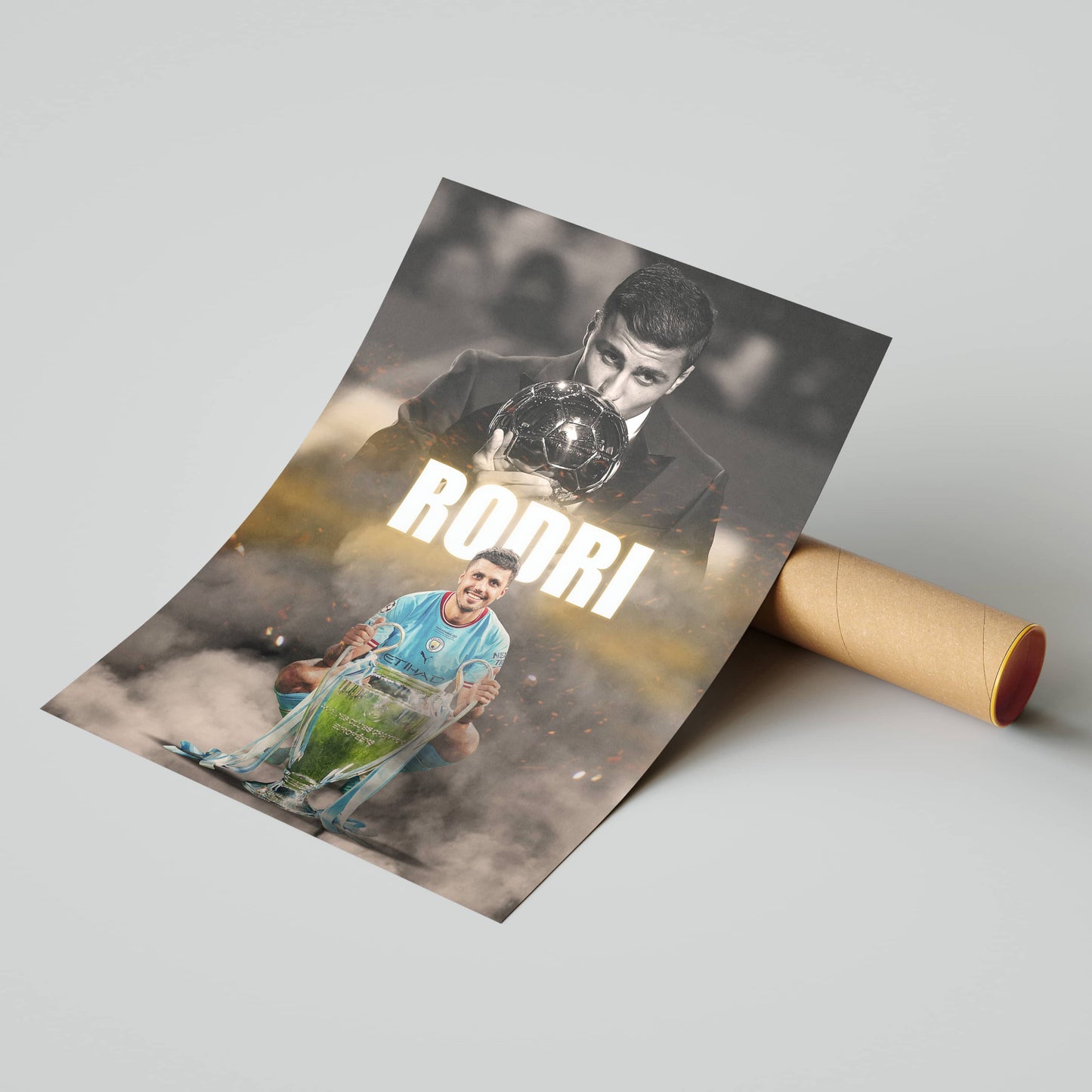 Rodri Manchester City Football Poster - FootballCorner