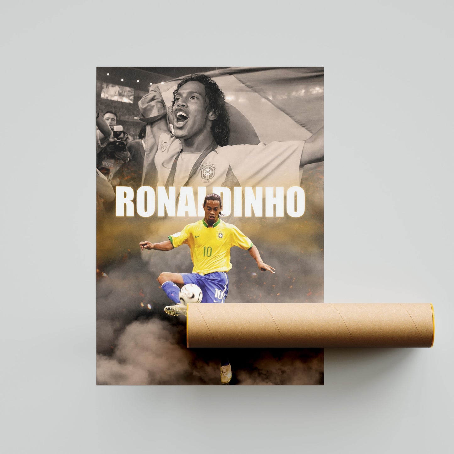 Ronaldinho Brazil Football Poster