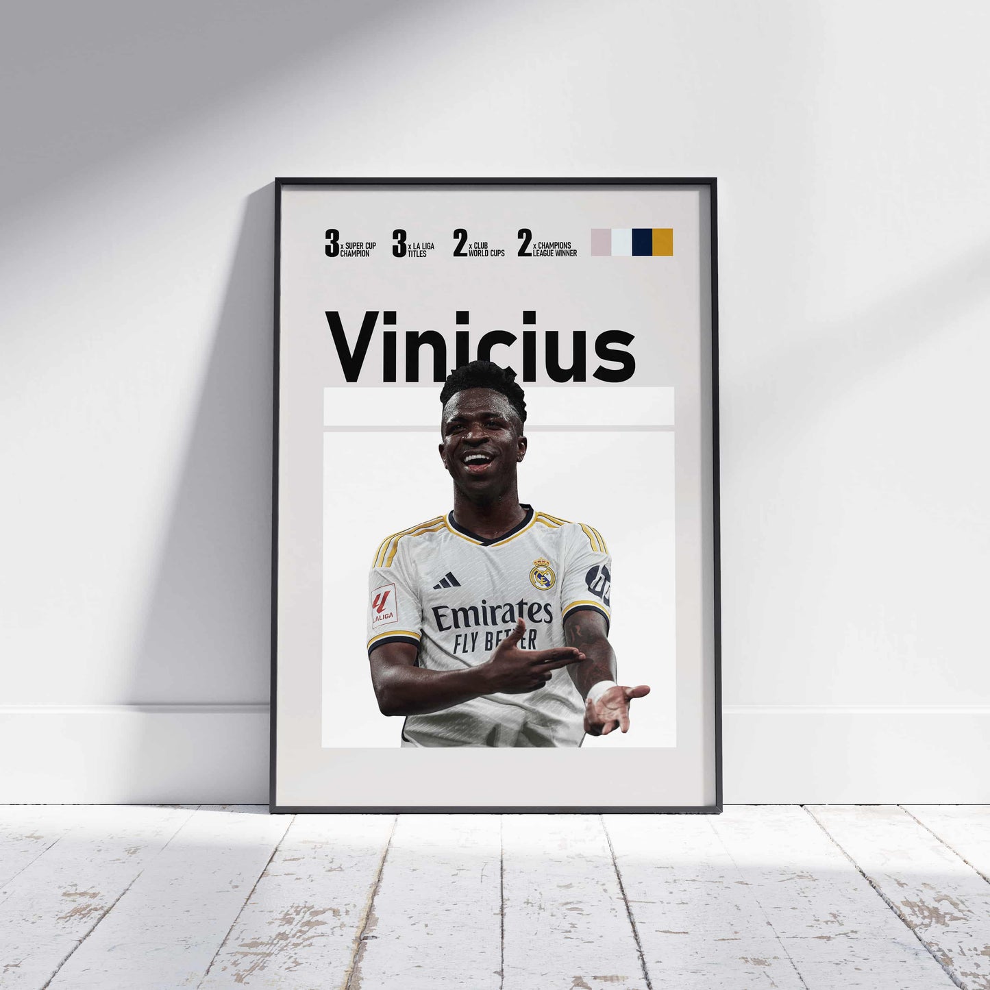 Vinicius Jr Real Madrid Football Poster Print - FootballCorner