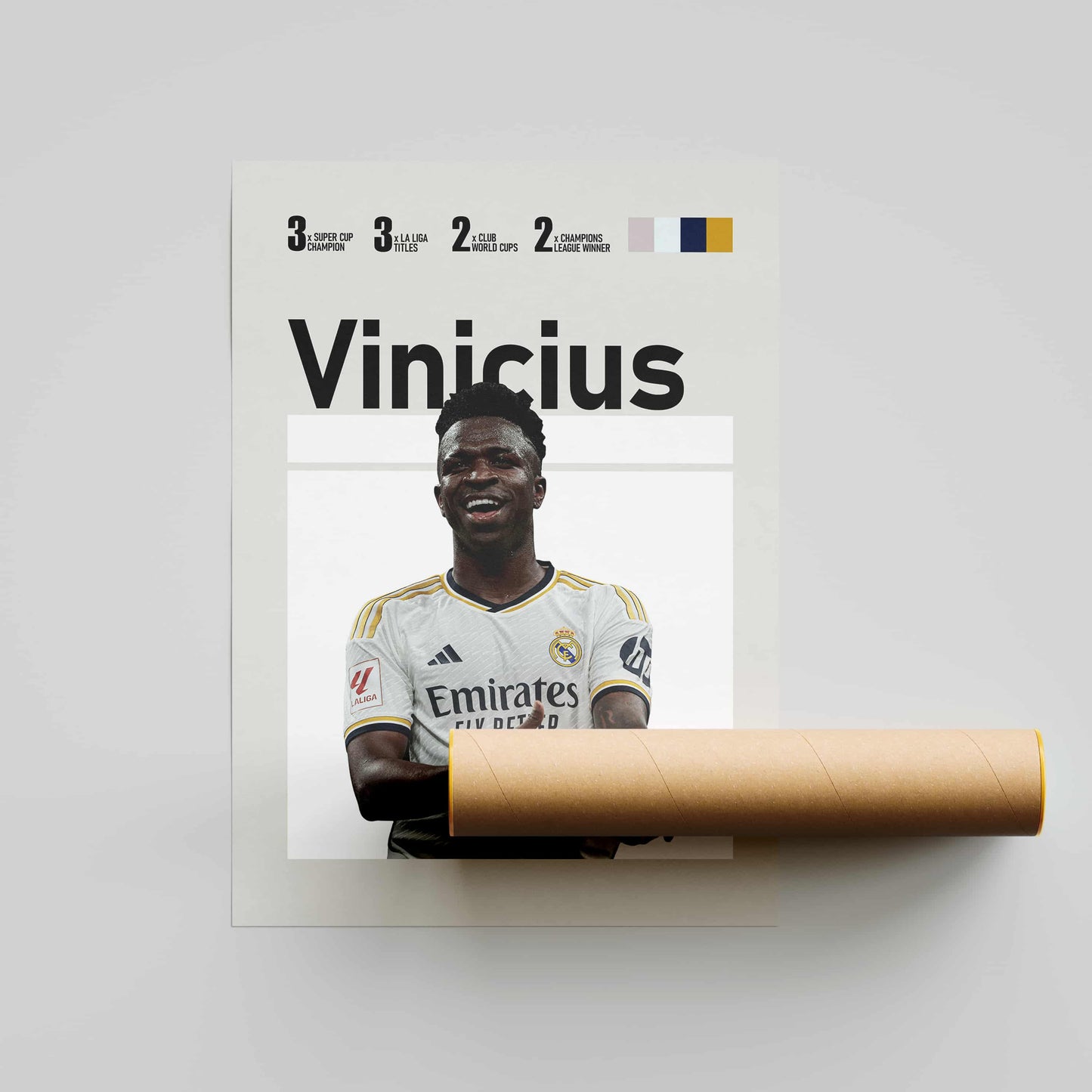 Vinicius Jr Real Madrid Football Poster Print - FootballCorner