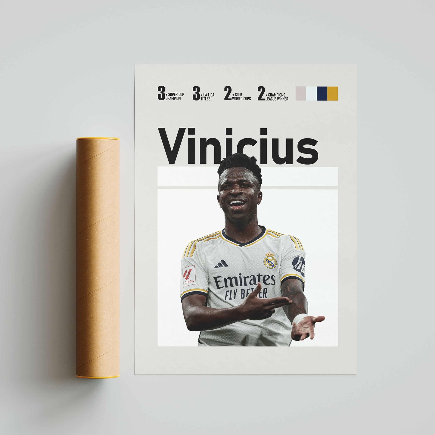 Vinicius Jr Real Madrid Football Poster Print - FootballCorner