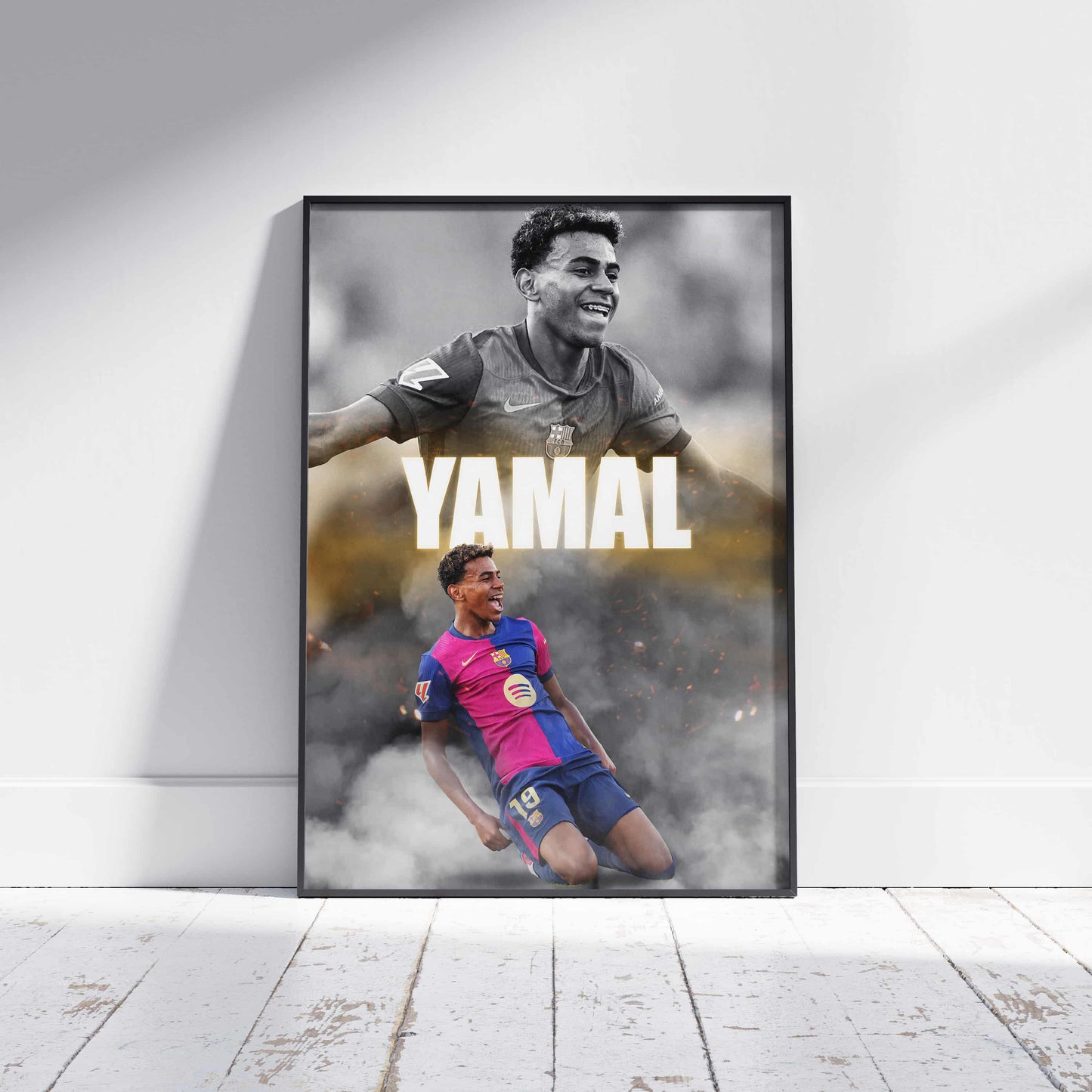 Lamine Yamal Barcelona Football Poster - FootballCorner