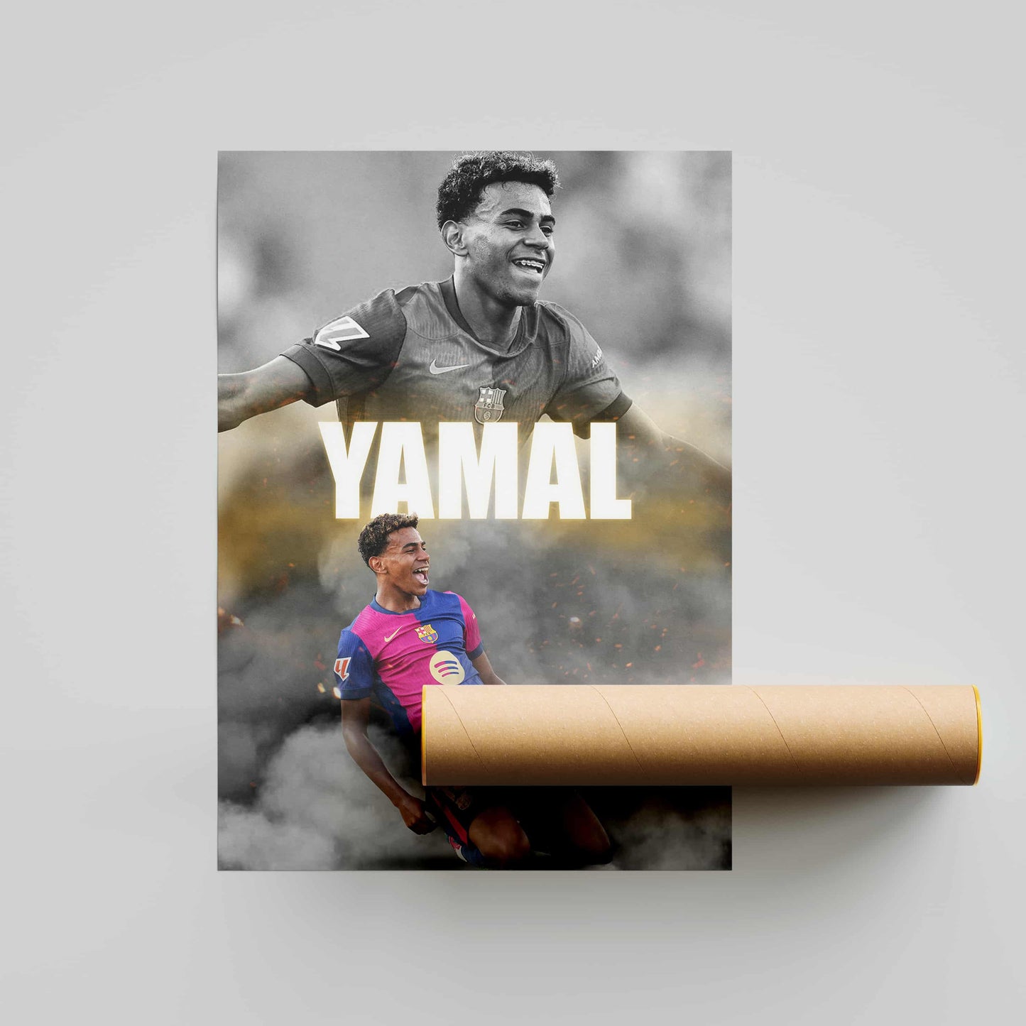 Lamine Yamal Barcelona Football Poster - FootballCorner