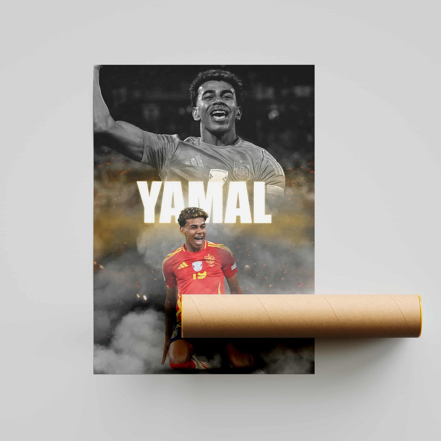 Lamine Yamal Spain Football Poster - FootballCorner