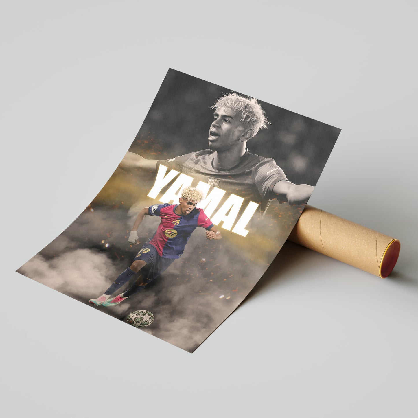 Lamine Yamal FC Barcelona Football Poster