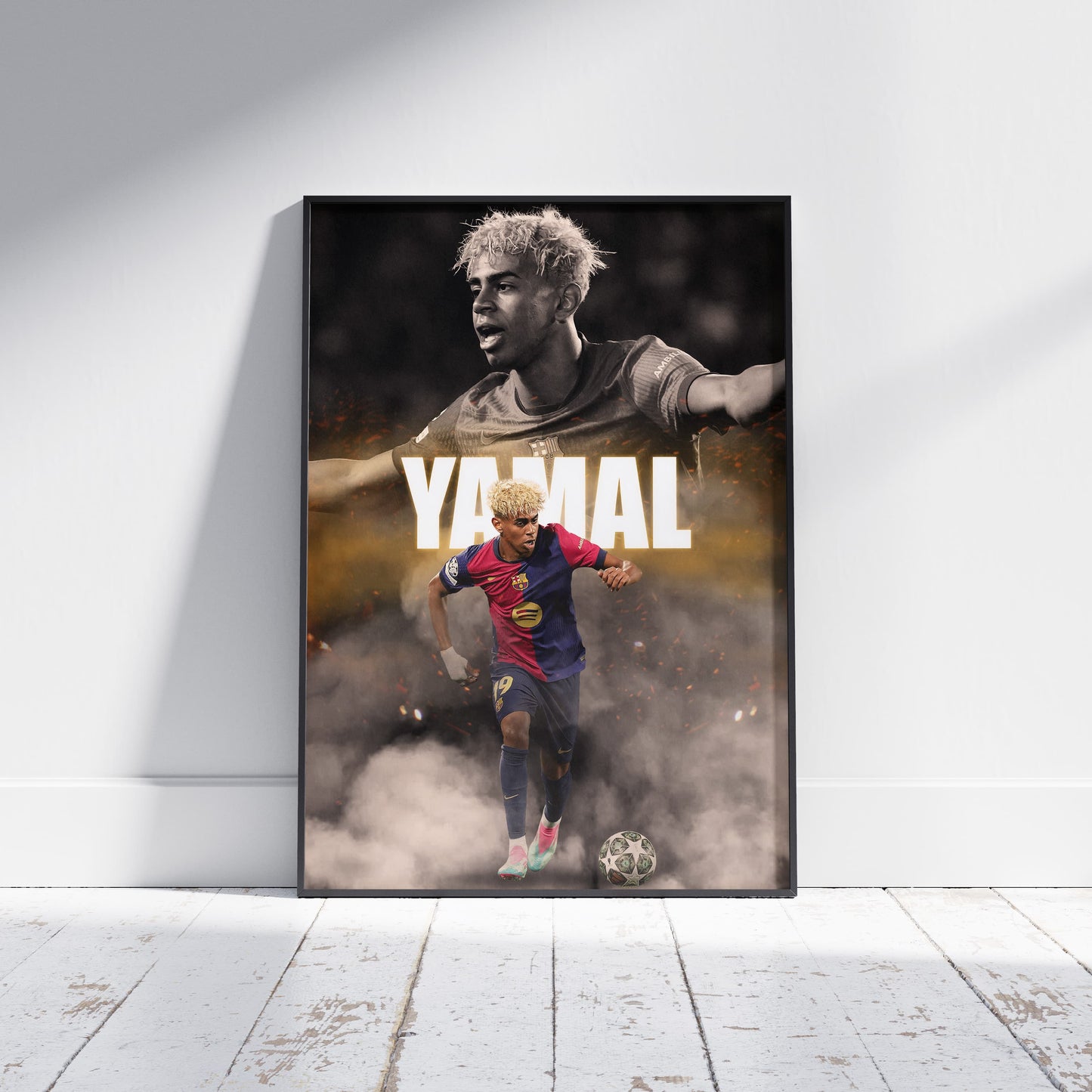 Lamine Yamal FC Barcelona Football Poster