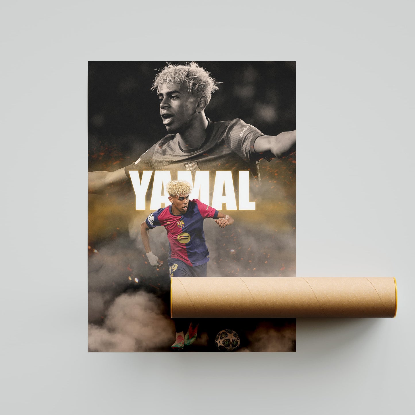 Lamine Yamal FC Barcelona Football Poster