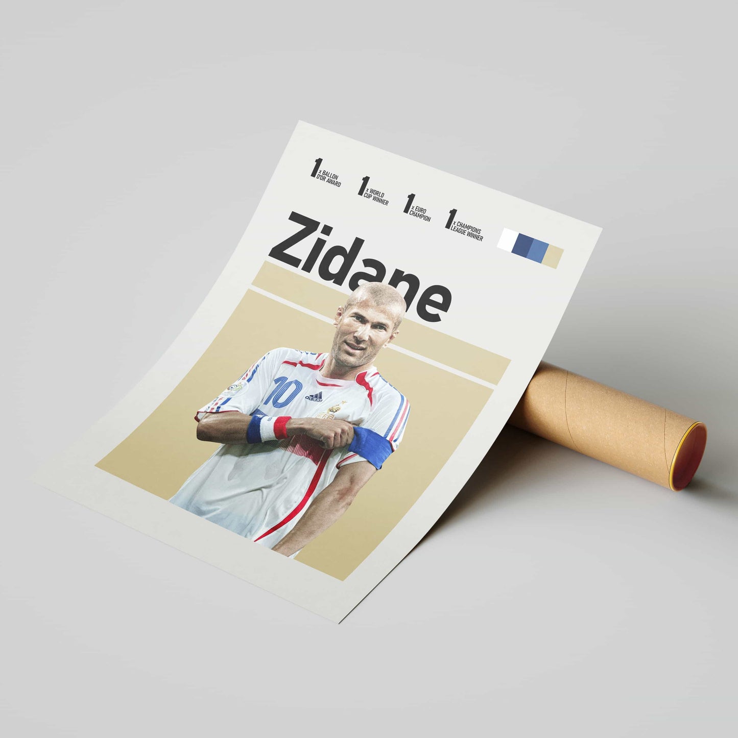 Zinedine Zidane France Football Poster - FootballCorner