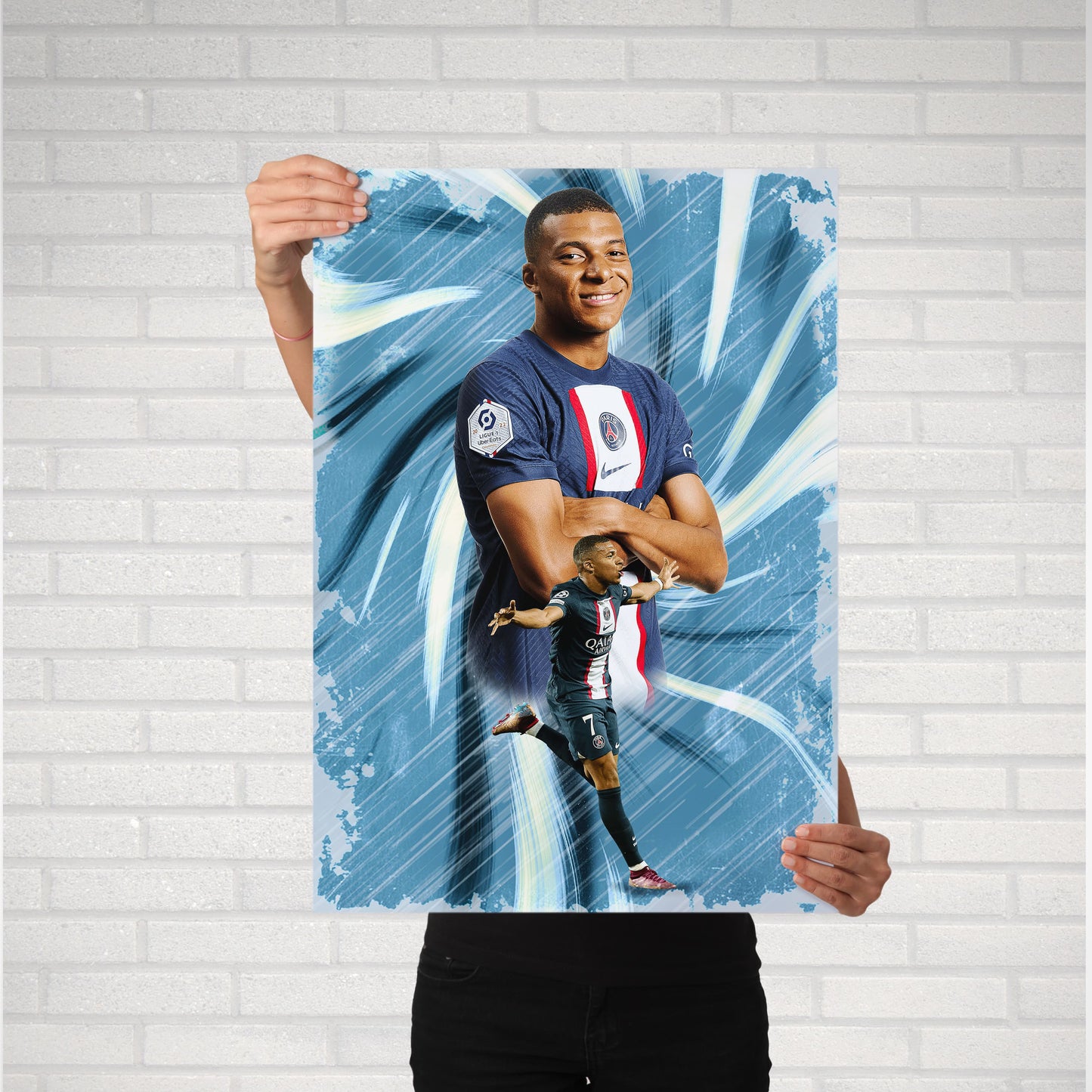 Kylian Mbappe Paris Saint-Germain Football Poster - FootballCorner