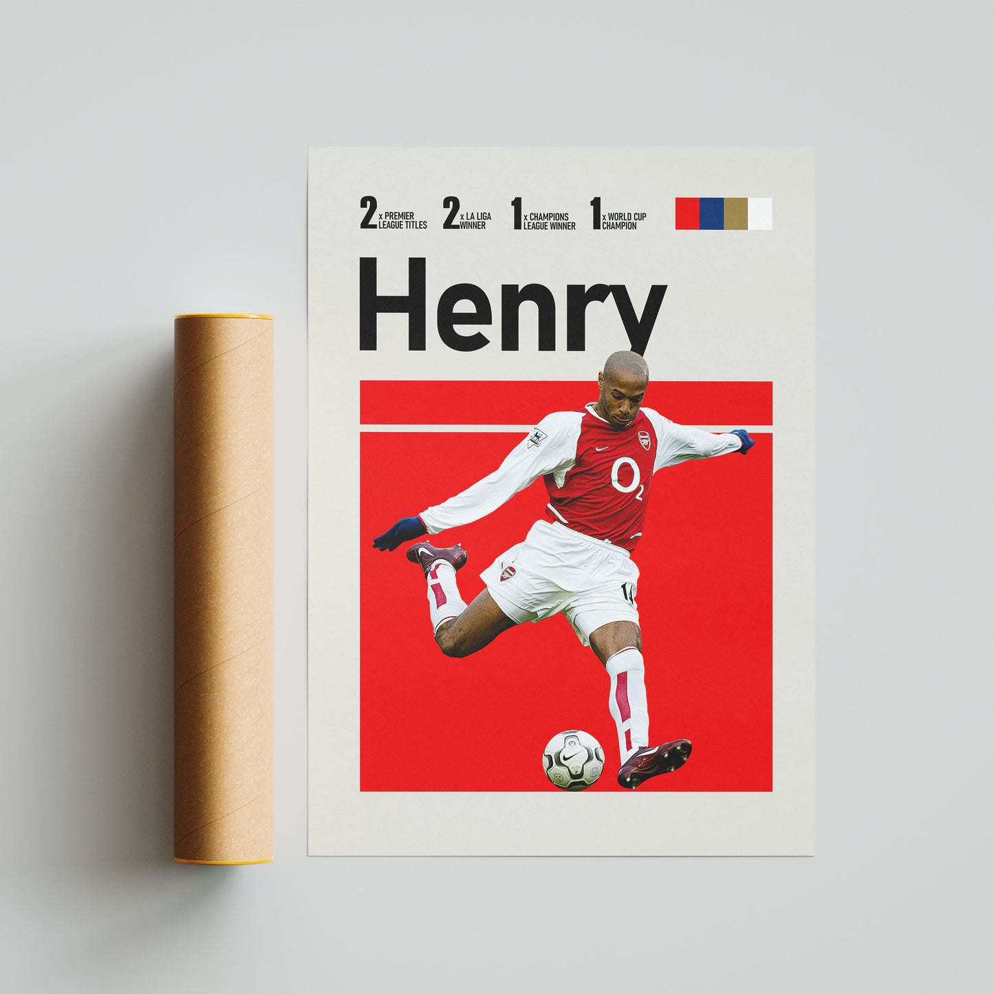 Thierry Henry Arsenal FC Football Poster - FootballCorner