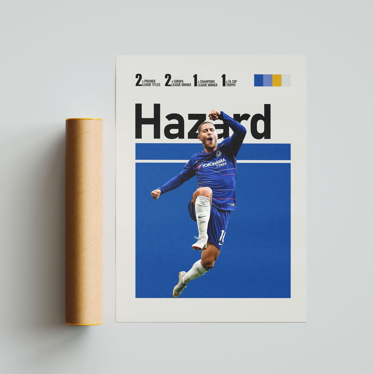Eden Hazard Chelsea FC Football Poster - FootballCorner
