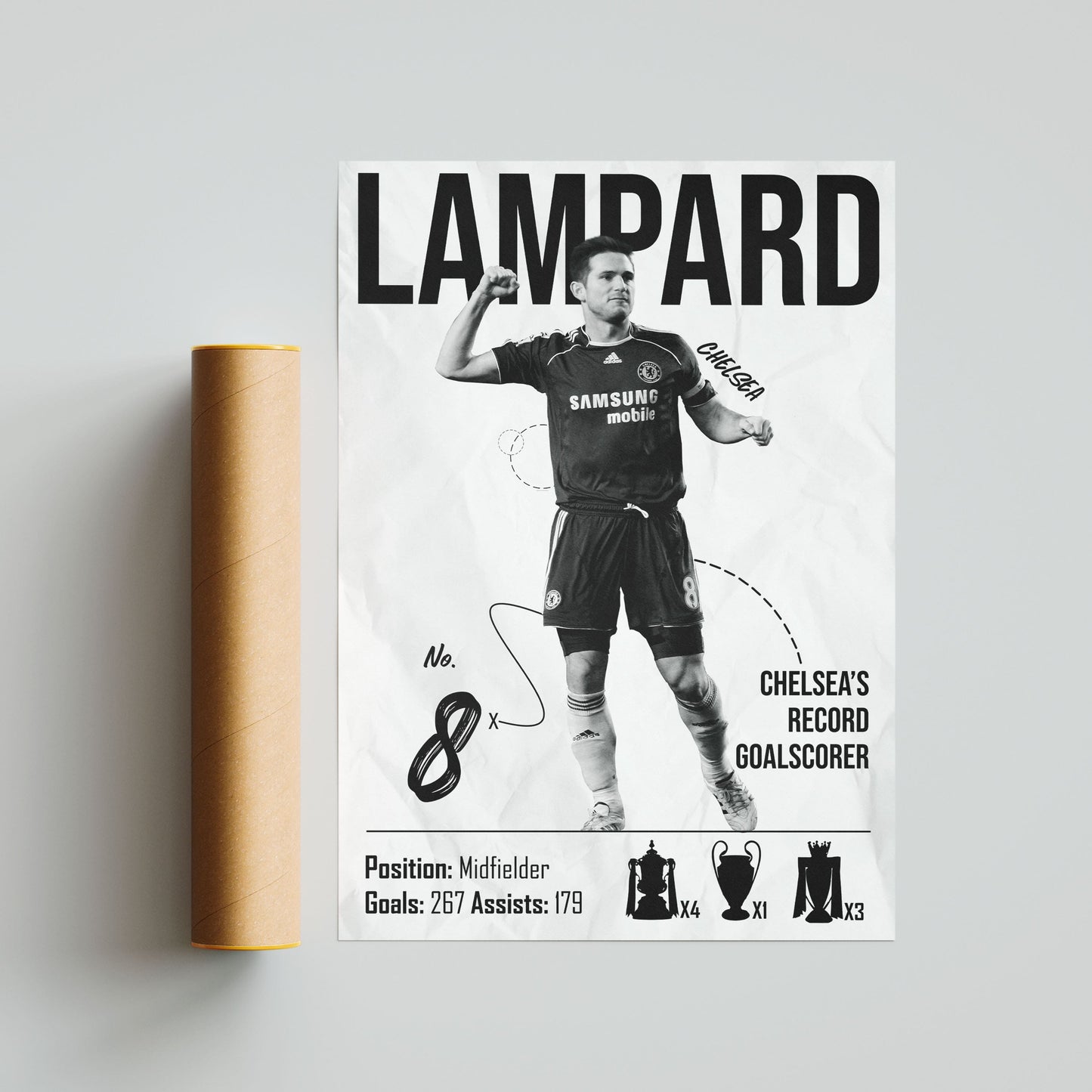 Frank Lampard Chelsea FC Football Poster - FootballCorner