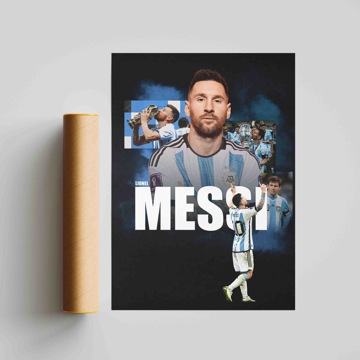 Lionel Messi Argentina Football Poster - FootballCorner