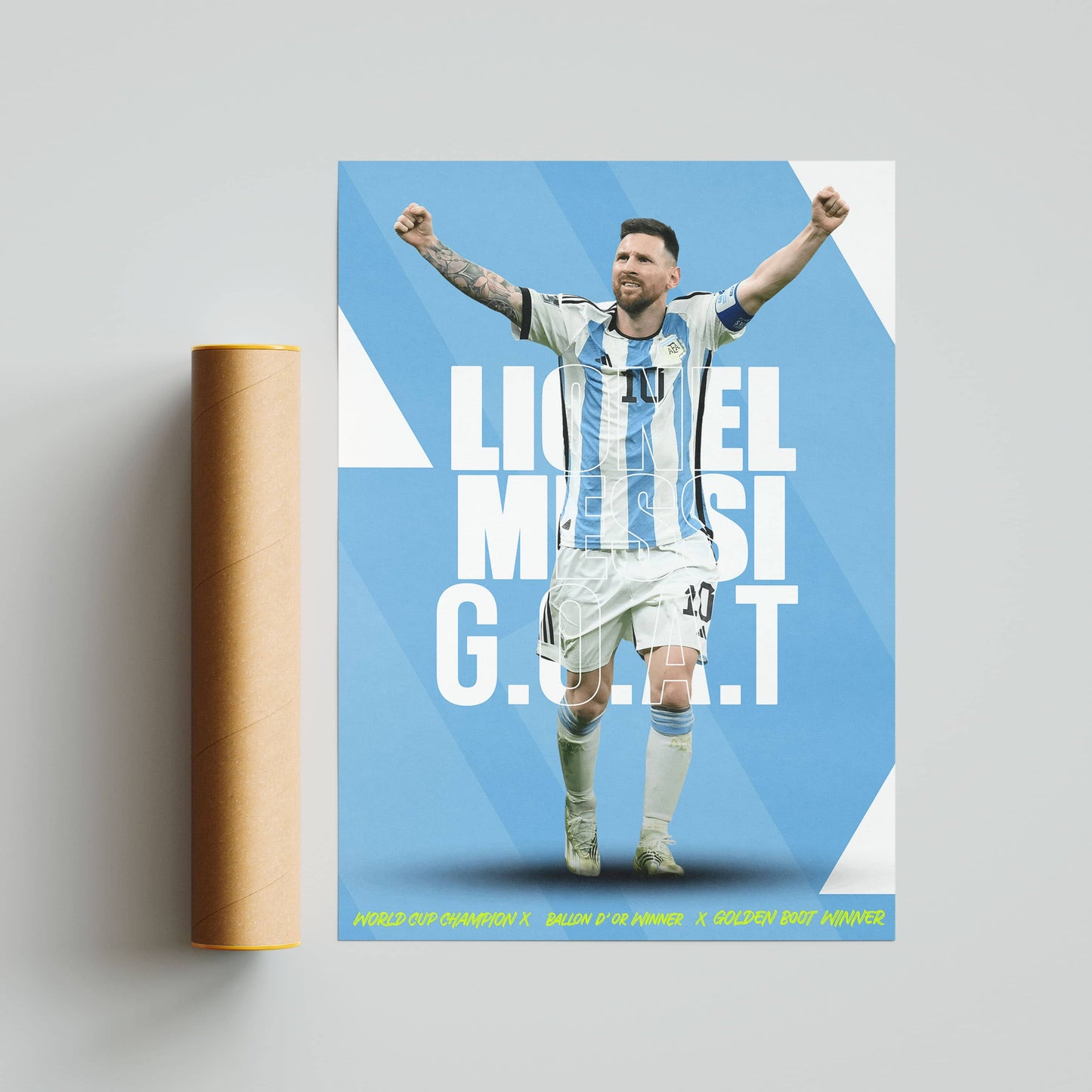 Lionel Messi World Cup Football Poster - FootballCorner