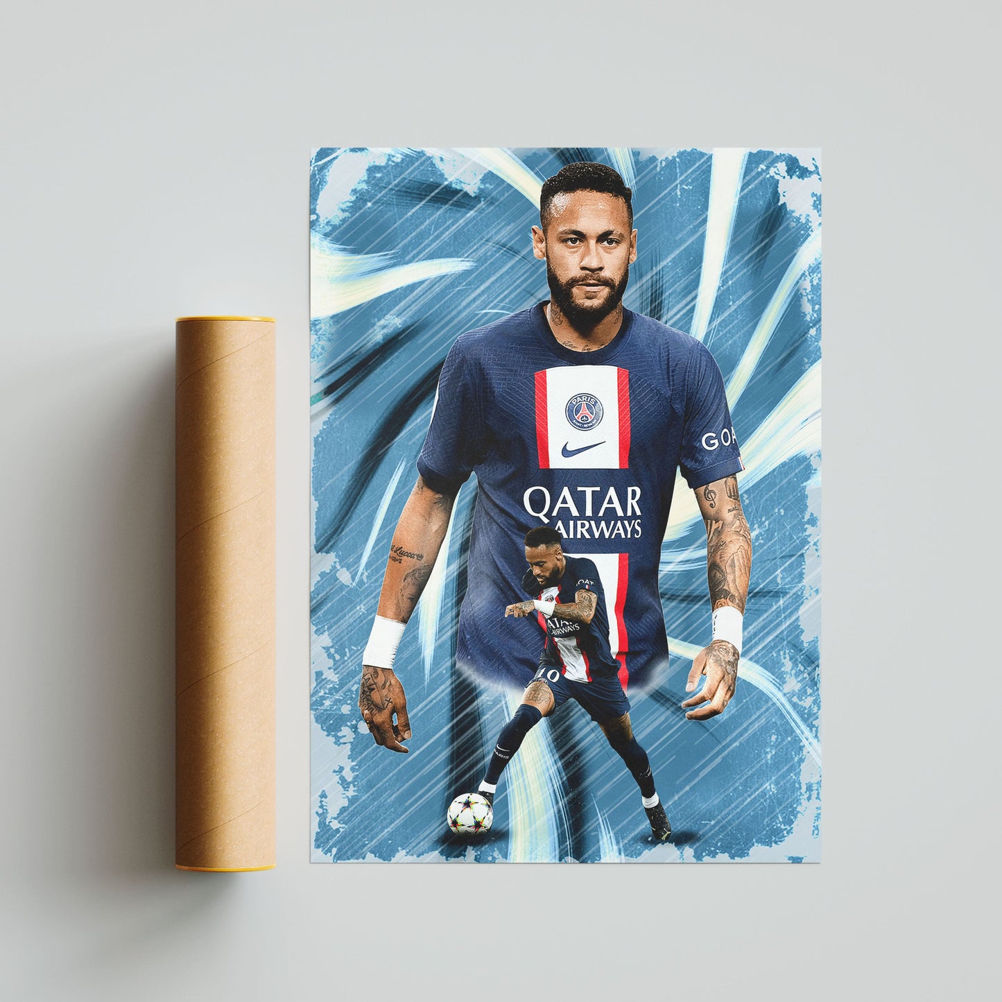 Neymar Jr PSG Football Poster - FootballCorner