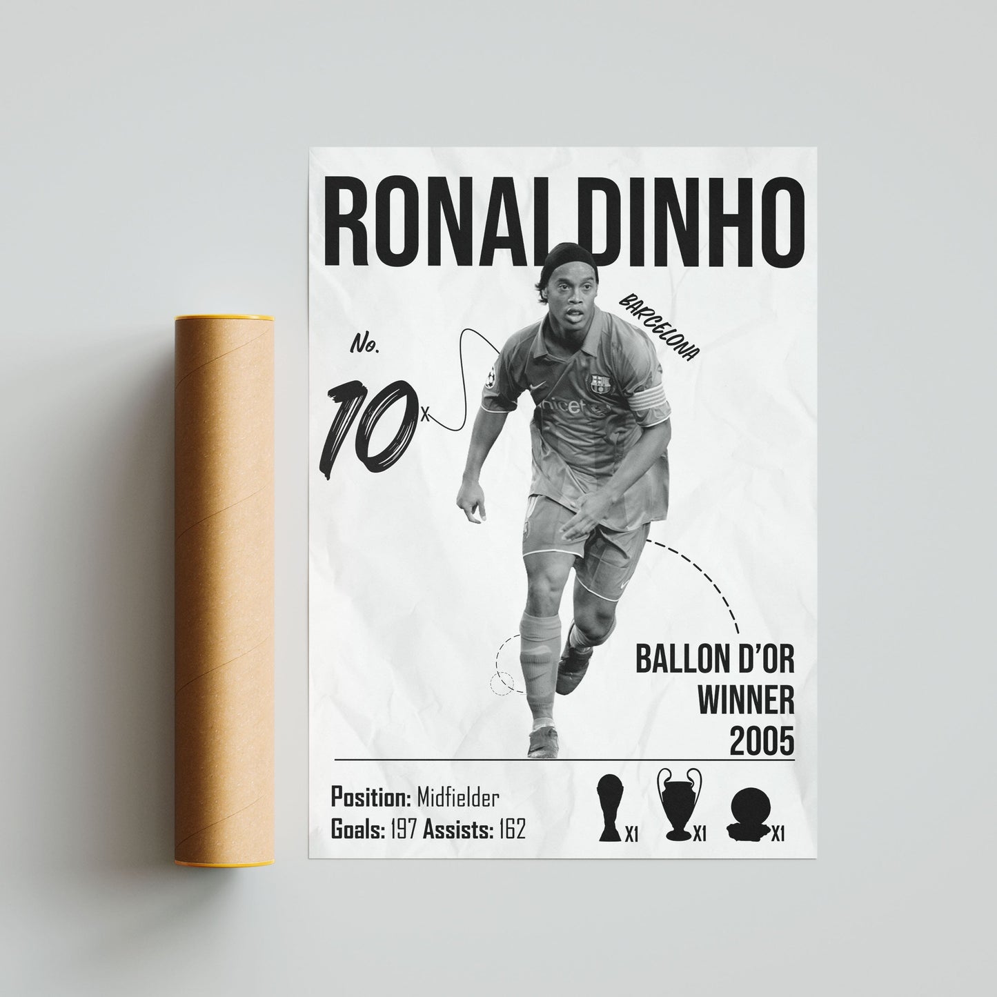 Ronaldinho Football Poster - FootballCorner