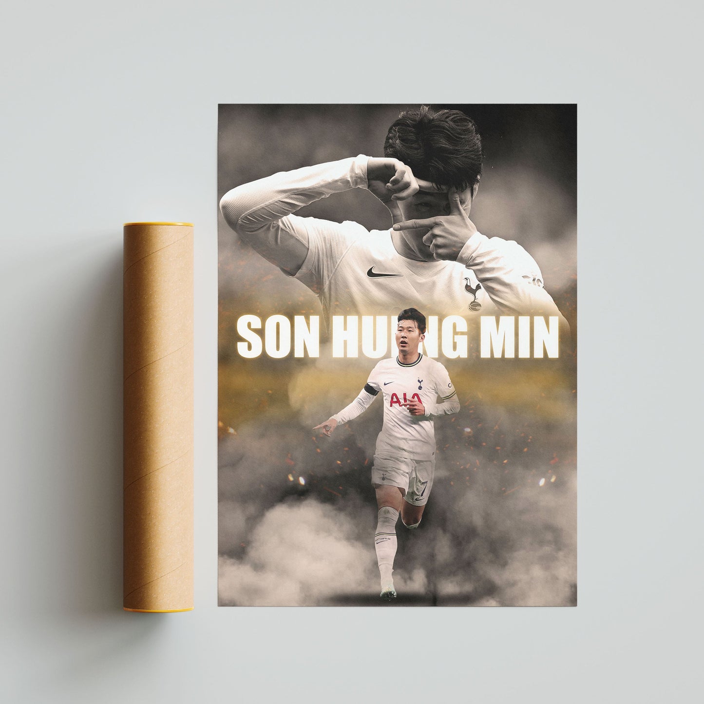 Son Heung-min Spurs Football Poster - FootballCorner