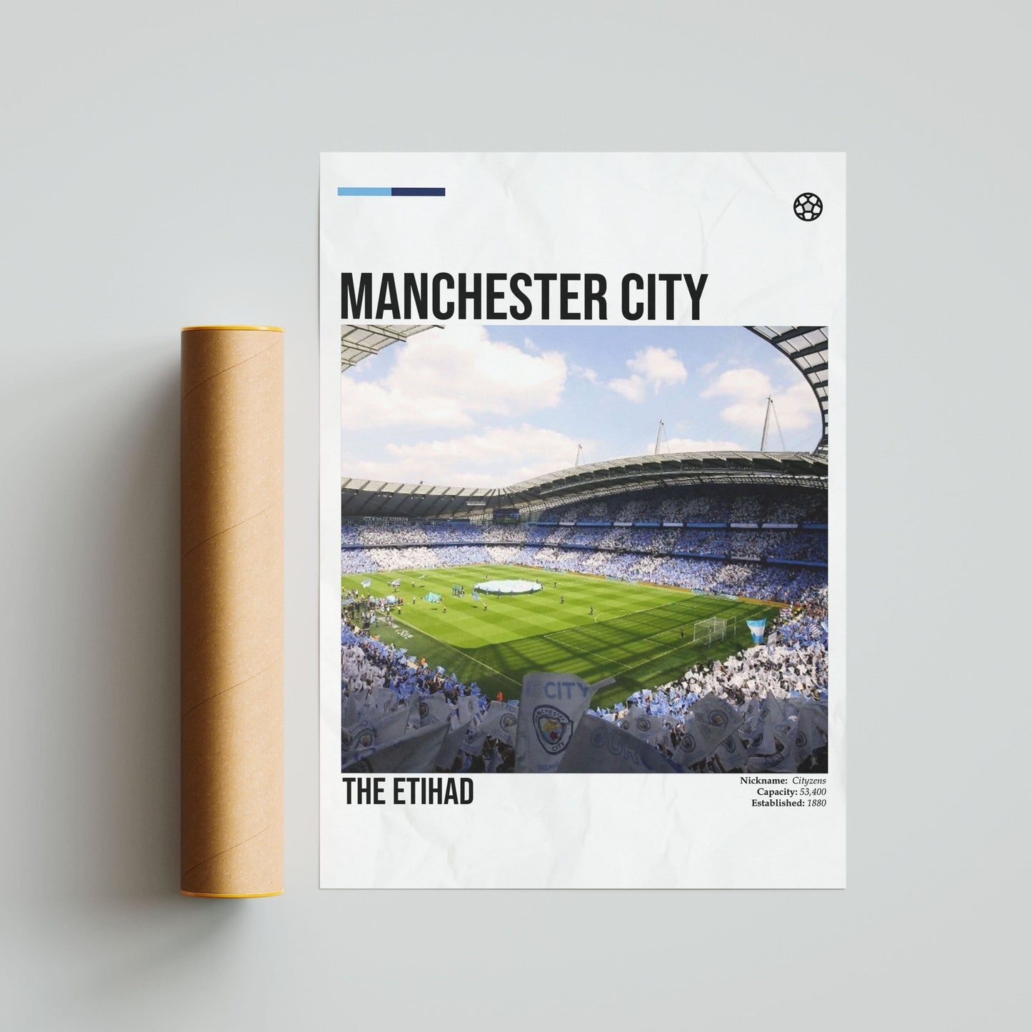 Manchester City Etihad Stadium Football Poster - FootballCorner