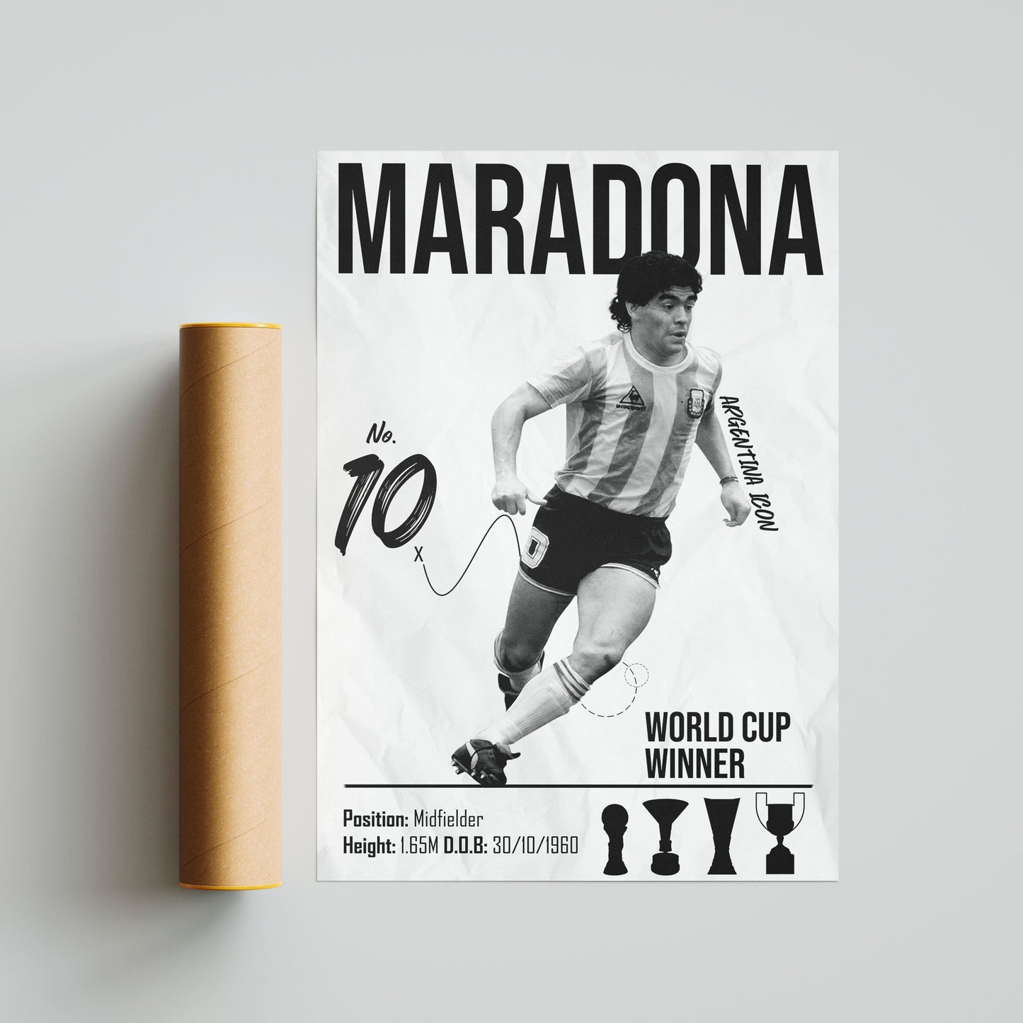 Maradona Football Poster - FootballCorner