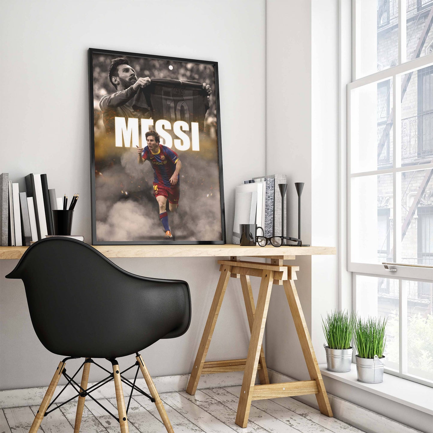 Lionel Messi Barcelona Football Poster - FootballCorner