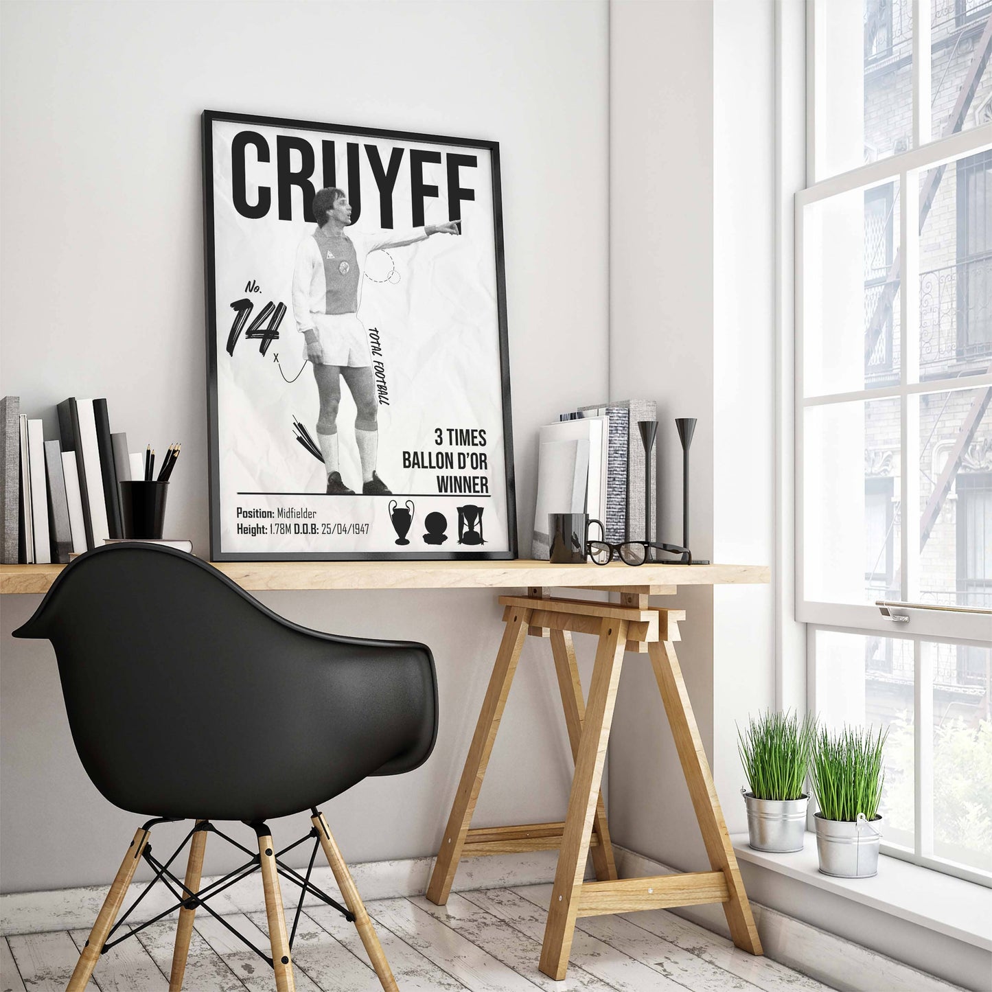 Johan Cruyff Football Poster - FootballCorner