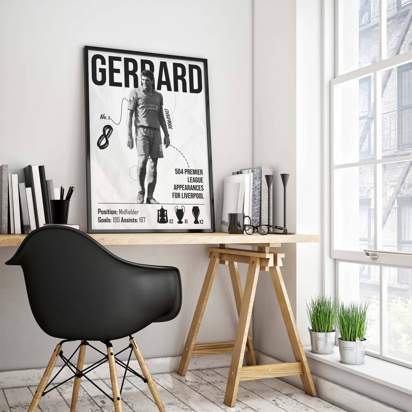 Steven Gerrard Football Poster - FootballCorner