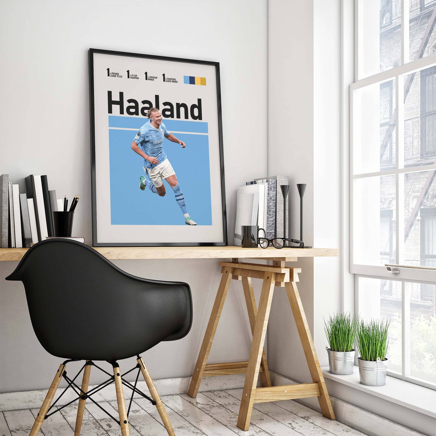 Haaland Manchester City Football Poster - FootballCorner