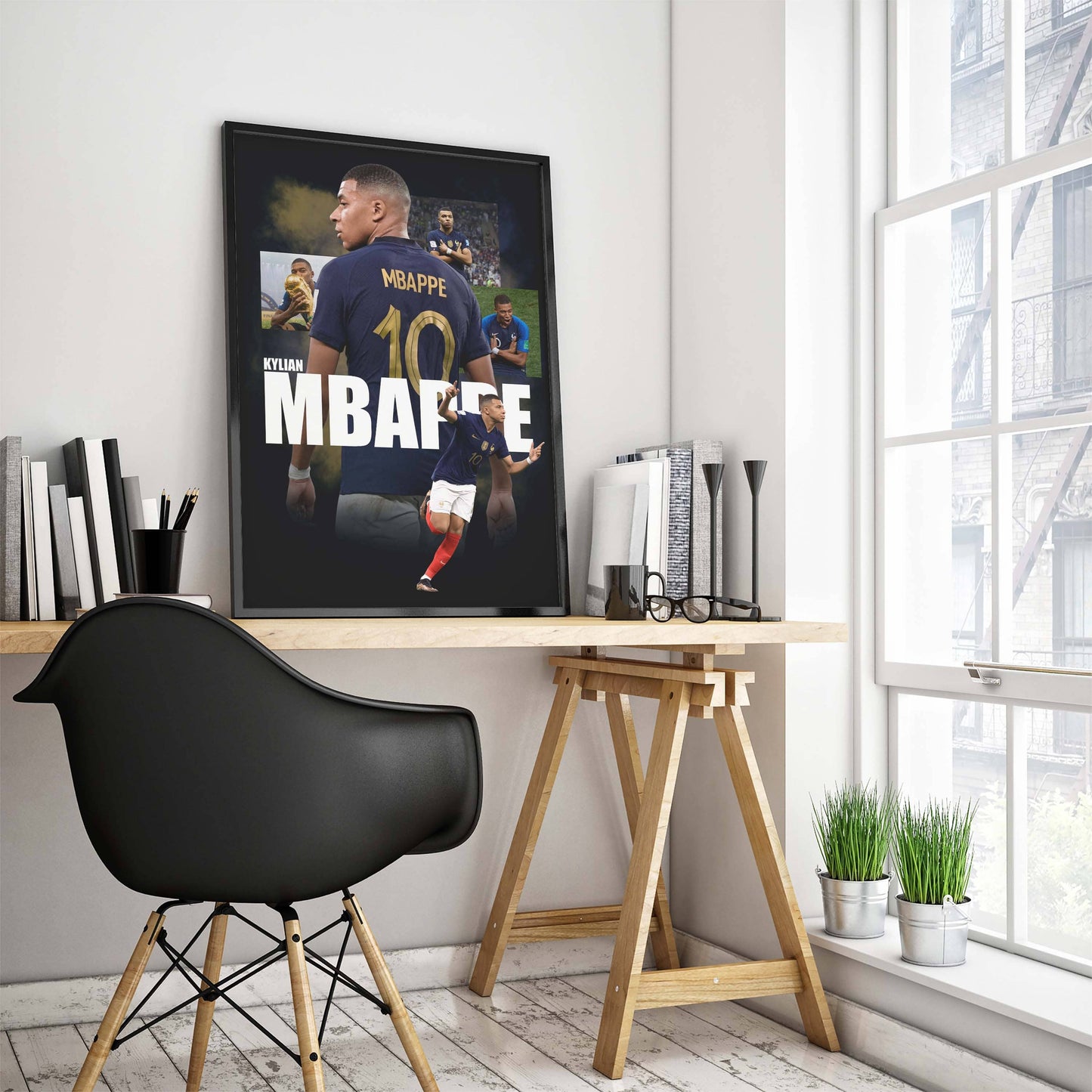 Kylian Mbappe France Football Poster - FootballCorner