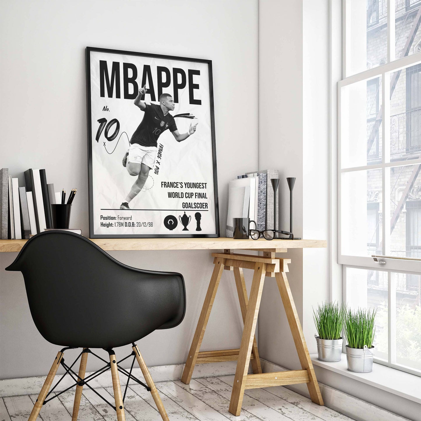 Kylian Mbappe Football Poster - FootballCorner