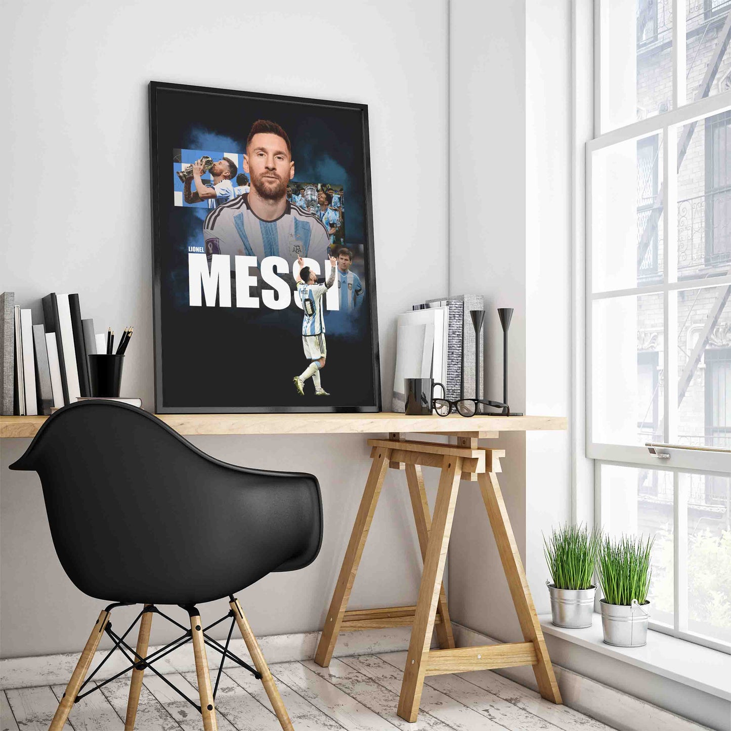 Lionel Messi Argentina Football Poster - FootballCorner