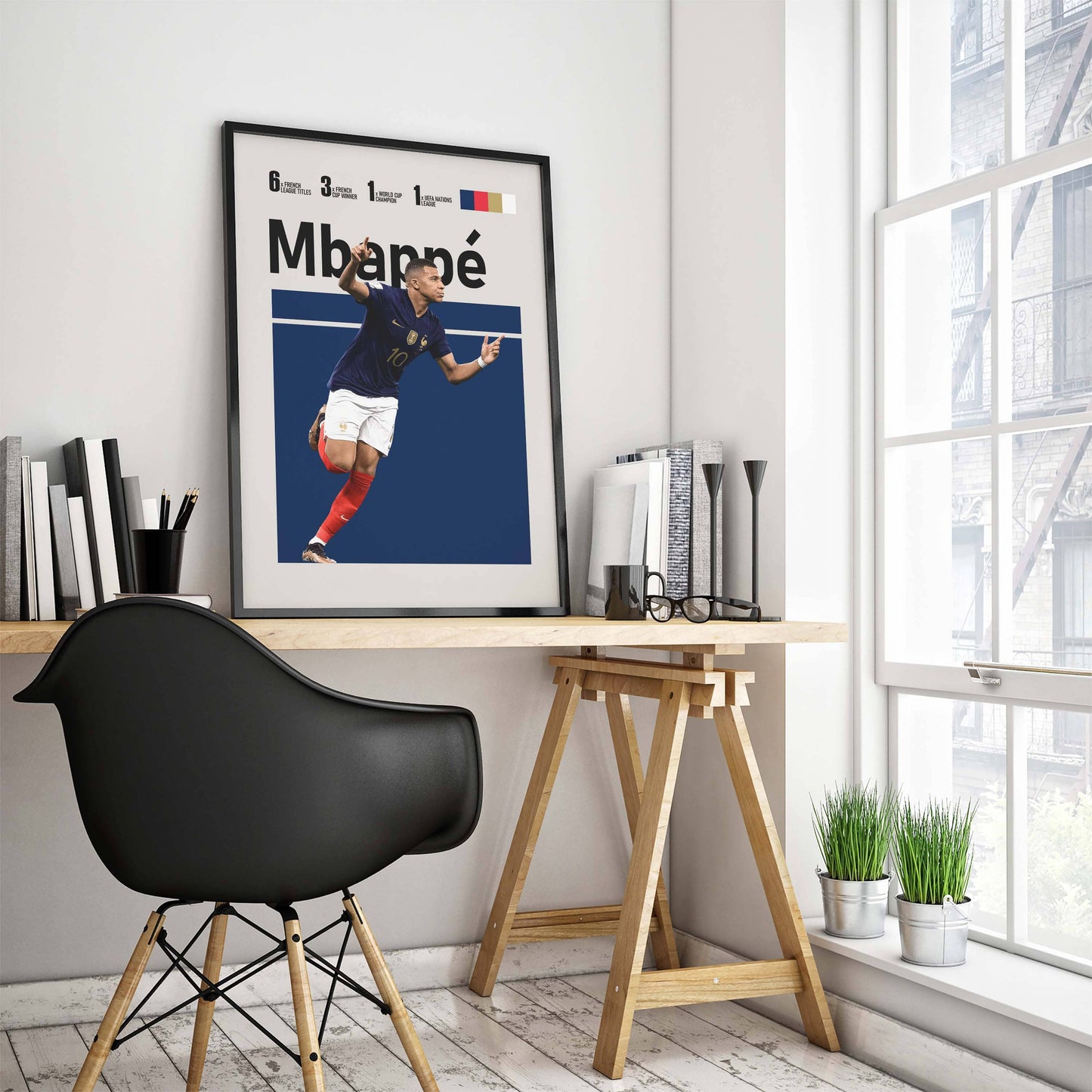 Kylian Mbappe Football Poster - FootballCorner