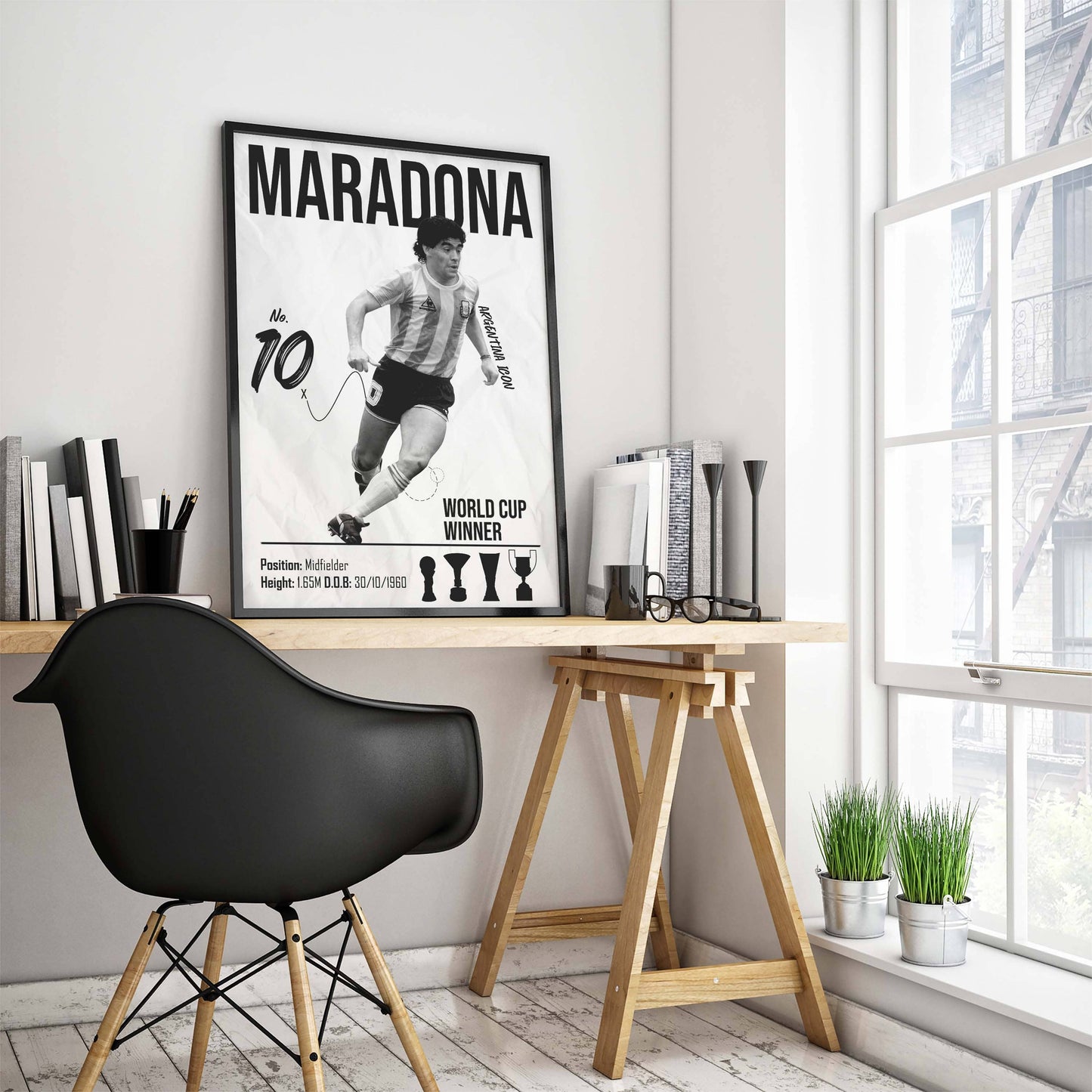 Maradona Football Poster - FootballCorner