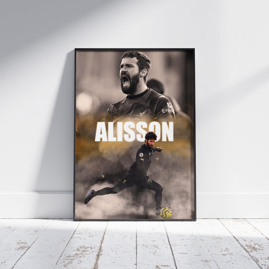 Alisson Becker Liverpool Football Poster