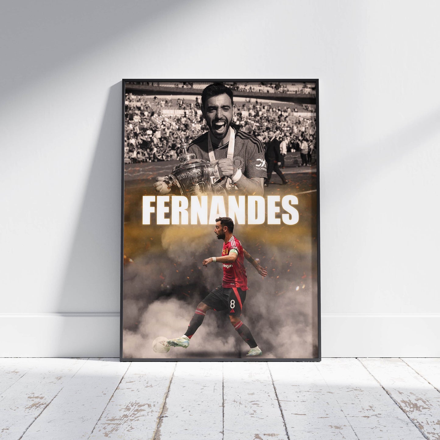 Bruno Fernandes Manchester Utd Football Poster - FootballCorner