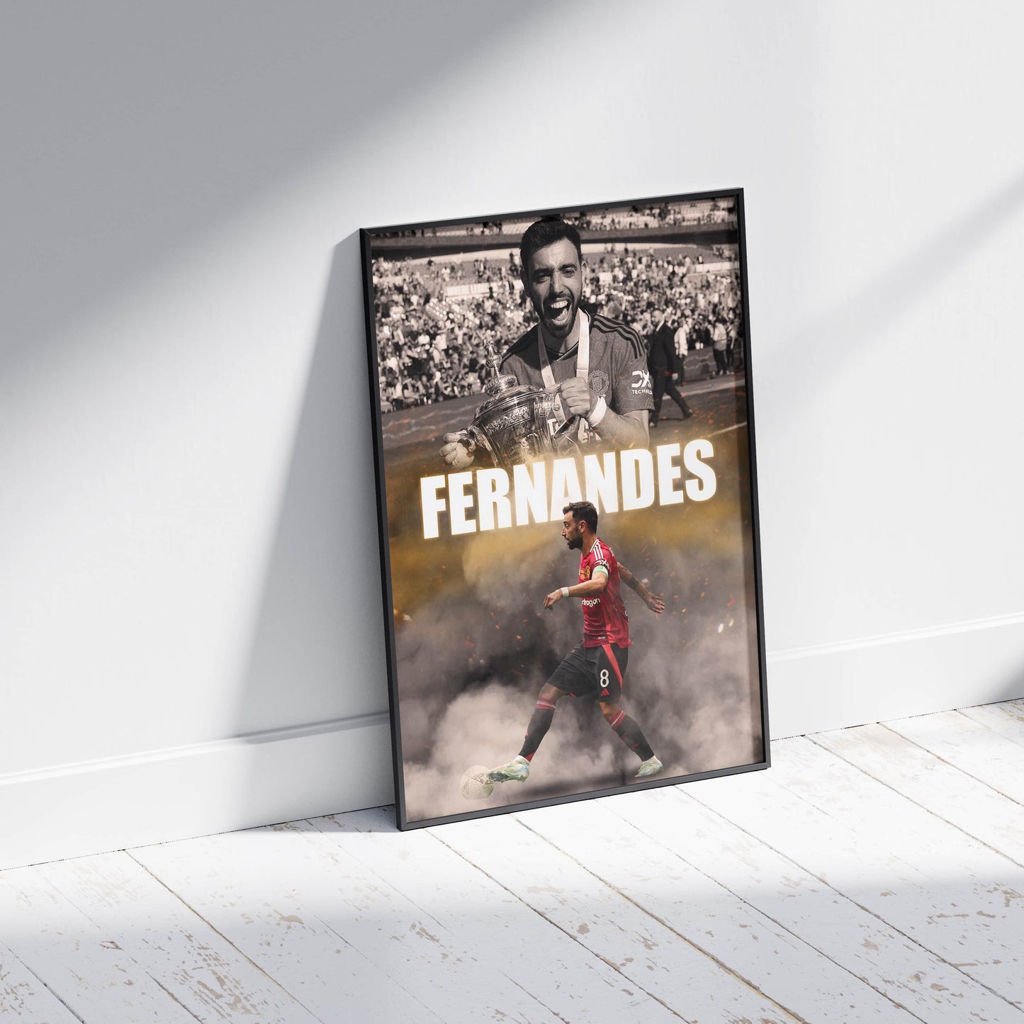 Bruno Fernandes Manchester Utd Football Poster - FootballCorner