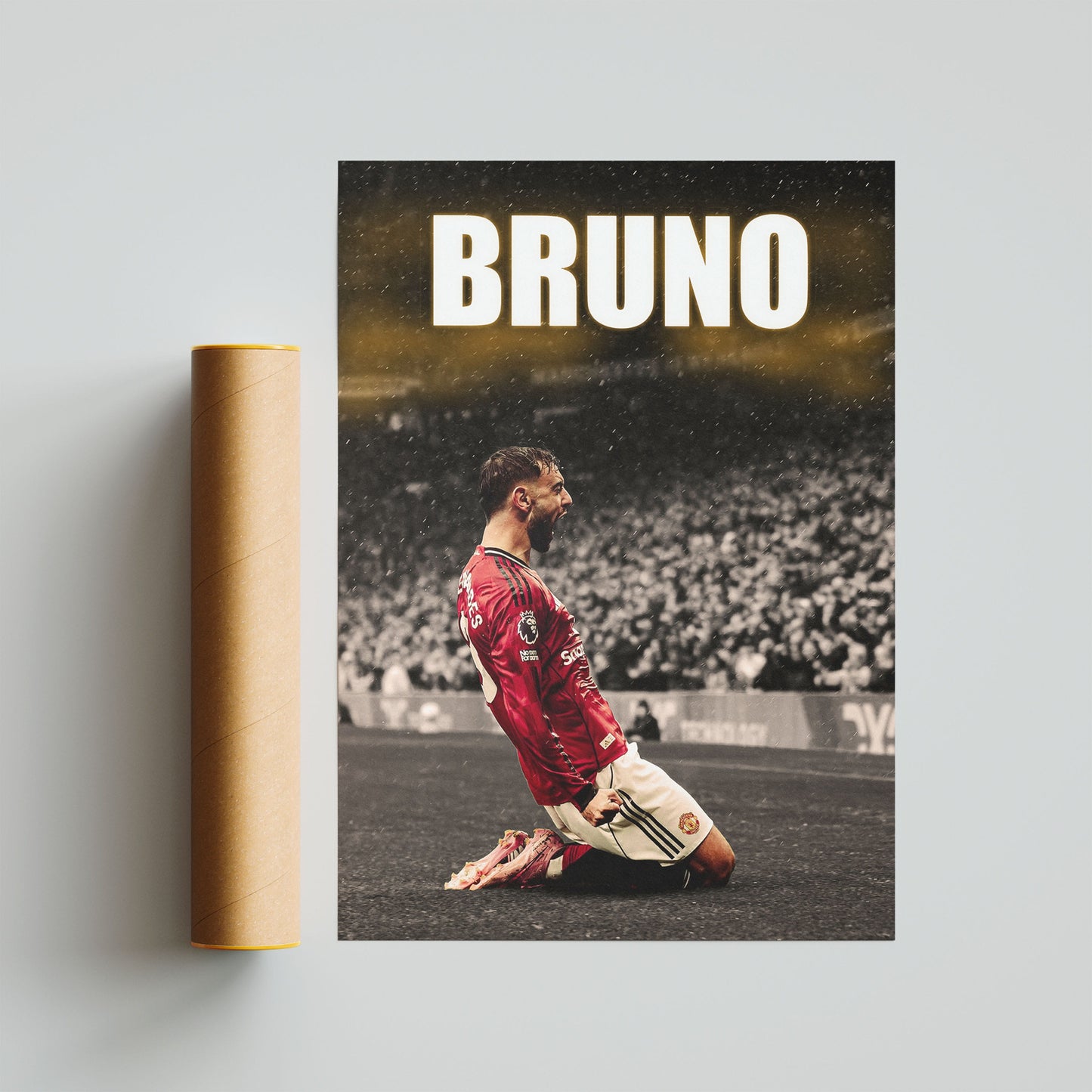 Bruno Fernandes Man Utd Football Poster