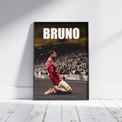 Bruno Fernandes Man Utd Football Poster