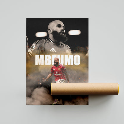 Bryan Mbeumo Manchester Utd Football Poster