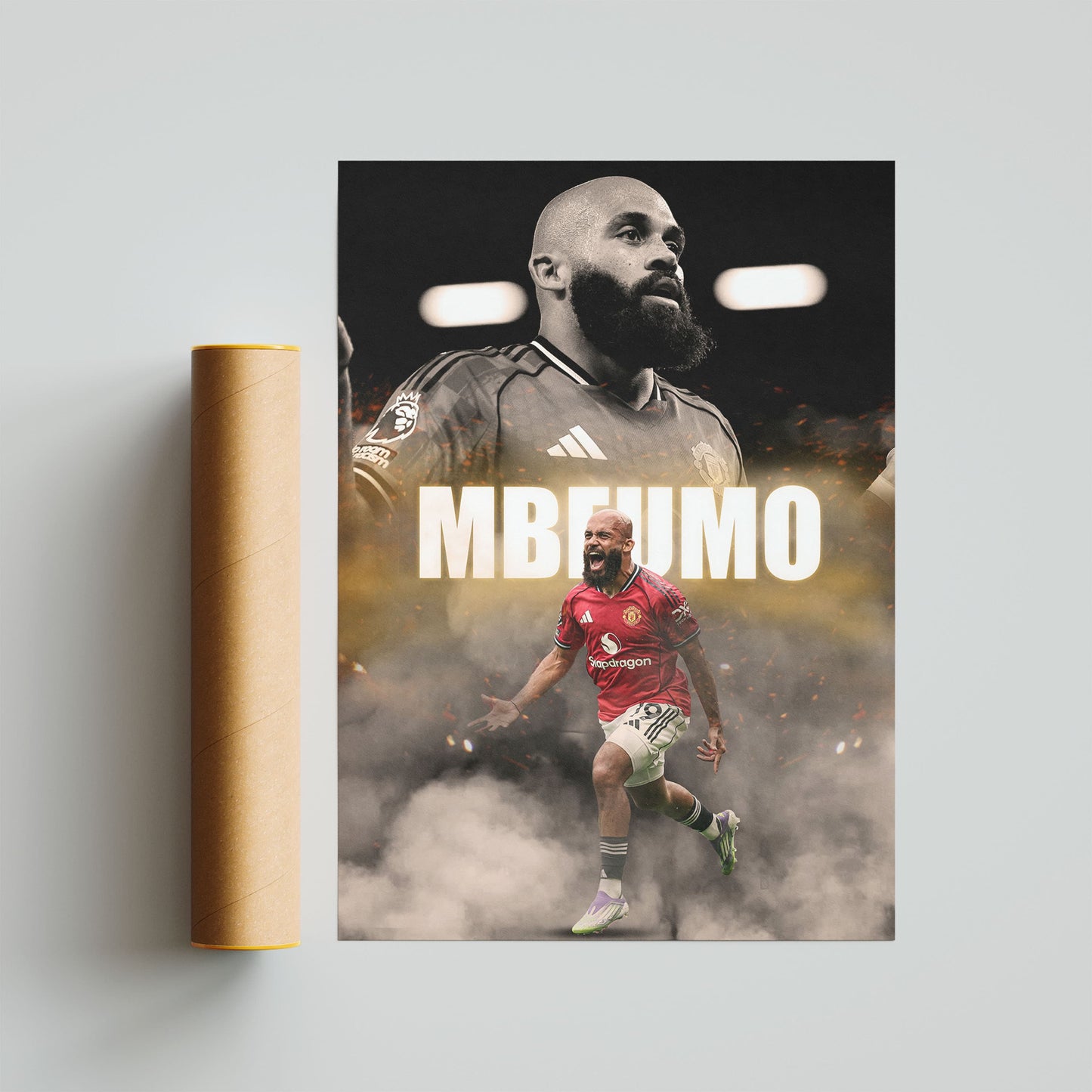 Bryan Mbeumo Manchester Utd Football Poster