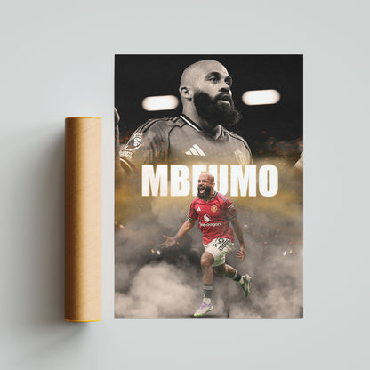 Bryan Mbeumo Manchester Utd Football Poster