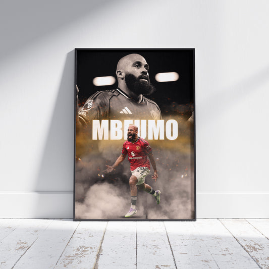Bryan Mbeumo Manchester Utd Football Poster