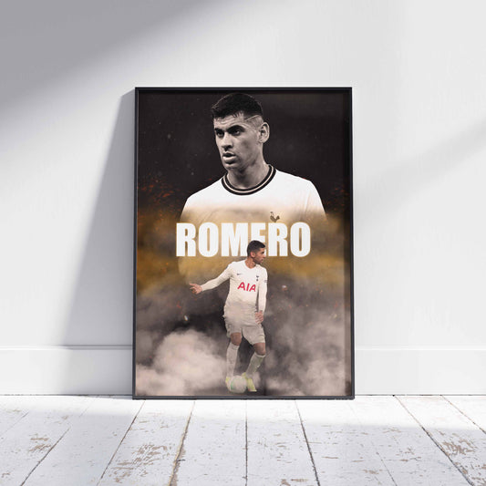 Cristian Romero Tottenham Hotspur Football Poster - FootballCorner