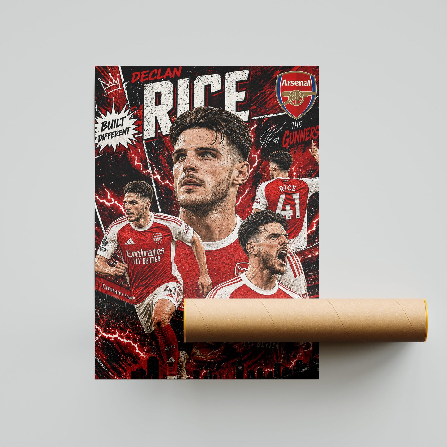 Declan Rice Arsenal Football Poster