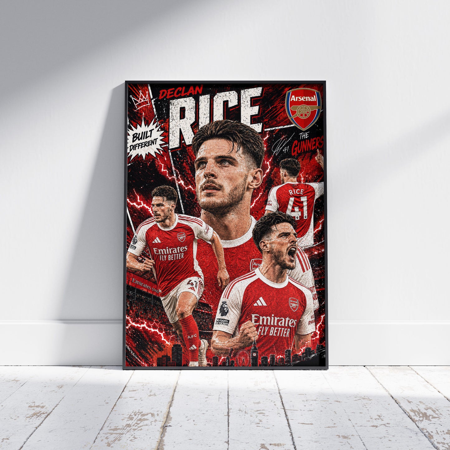 Declan Rice Arsenal Football Poster